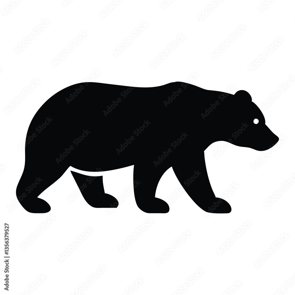 Fototapeta premium silhouette of a polar bear