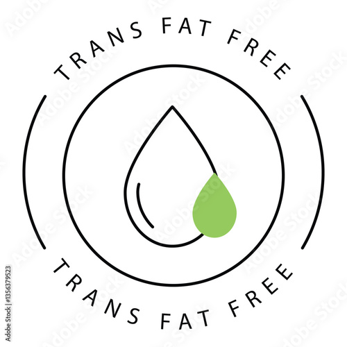Trans Fatty Acids Warning Vector Icon Design with Editable Stroke
