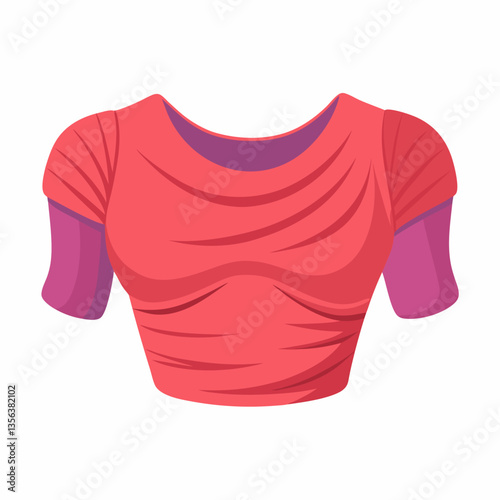 stretchy crop top with ruched details