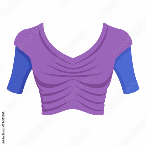 stretchy crop top with ruched details