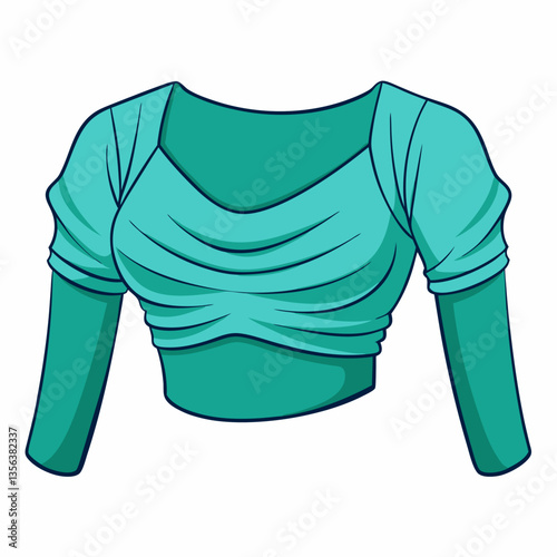 stretchy crop top with ruched details