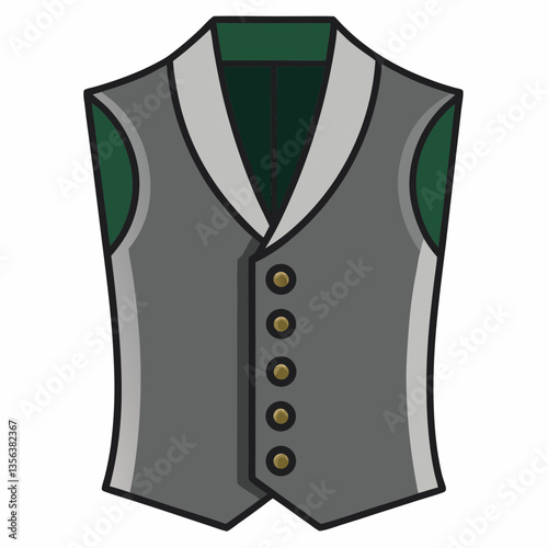 tailored waistcoat with buttoned front 