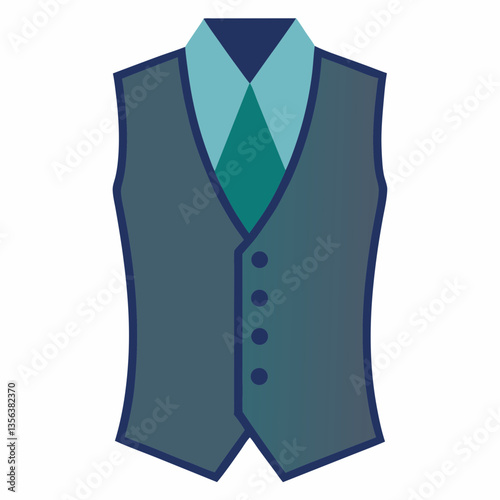 tailored waistcoat with buttoned front 