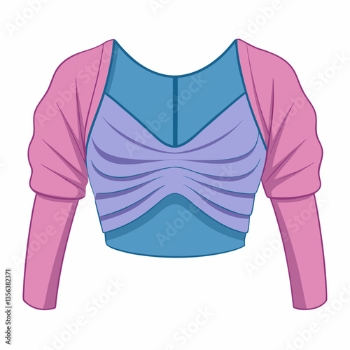 stretchy crop top with ruched details