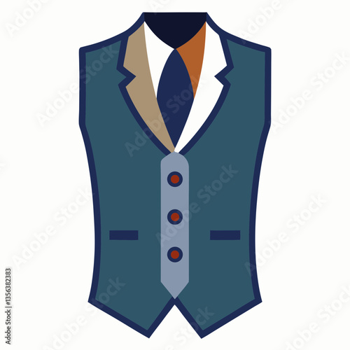 tailored waistcoat with buttoned front 