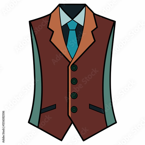 tailored waistcoat with buttoned front 