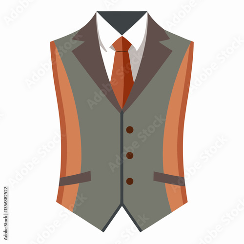 tailored waistcoat with buttoned front 