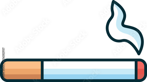 Smoking Cigarette Icon Illustration