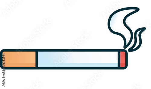 Smoking Cigarette Icon Illustration