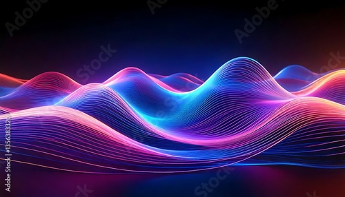 Abstract vibrant waves.