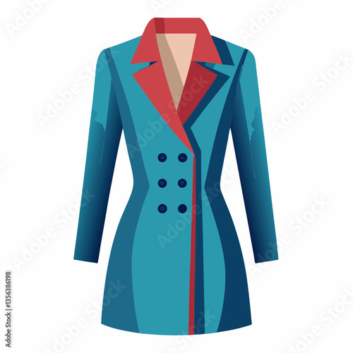 fitted blazer dress with double breasted buttons