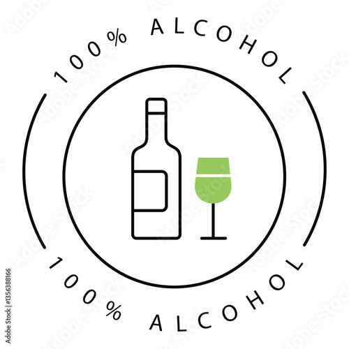 Alcohol Free Beverage Healthy Lifestyle Vector Icon design