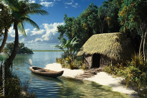 Seminole House in the Tropics: Palm Trees, Ocean Views, and Nature Retreat in Florida Everglades photo