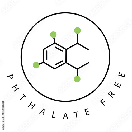 Phthalate Chemical Compound Molecular Structure Vector icon design