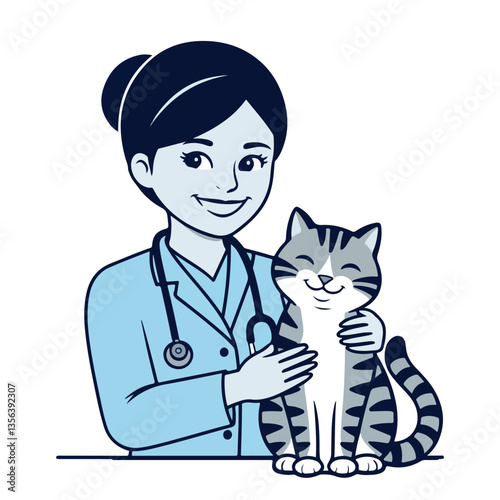 Veterinary clinic pet care vector