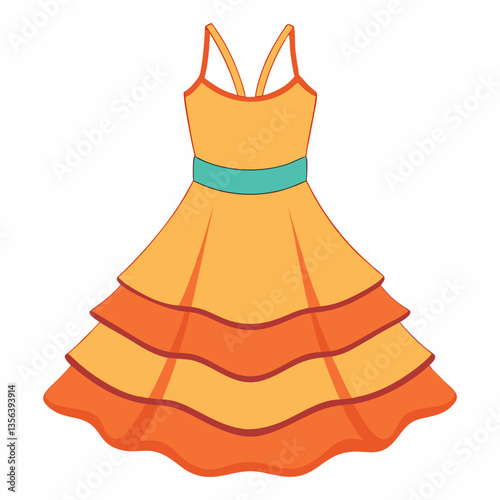 strappy sundress with flowing layers