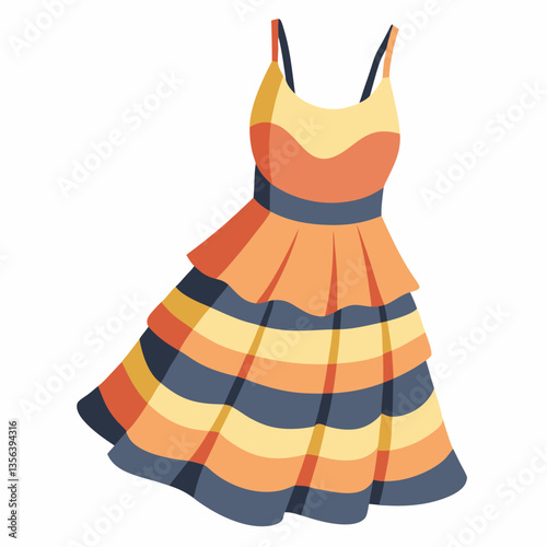 strappy sundress with flowing layers