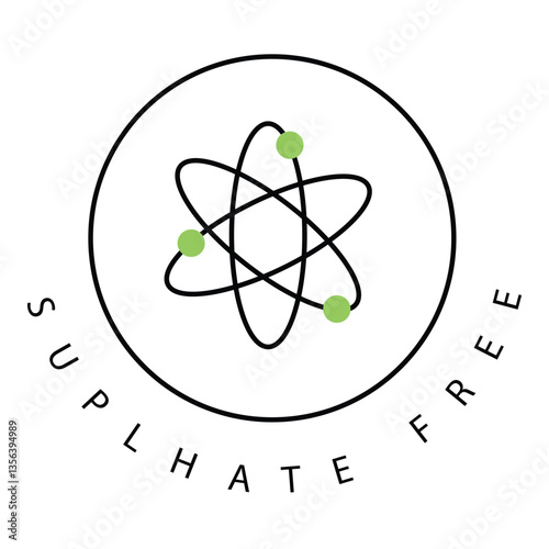 Sulphate Toxic Chemical Environmental Impact Vector ICon design
