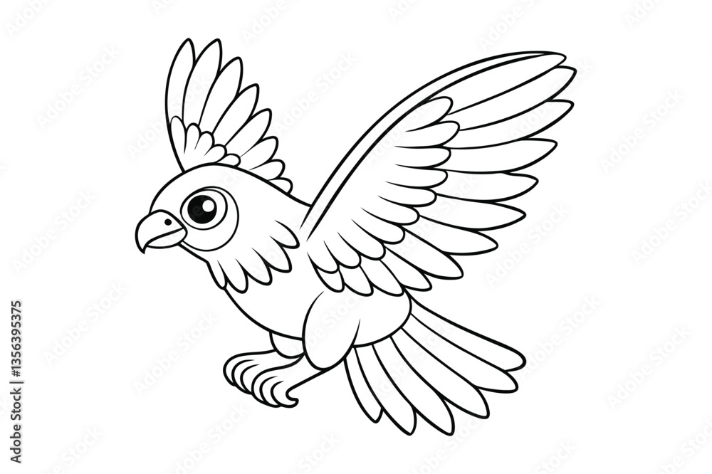 Fototapeta premium Eagle coloring page for kids