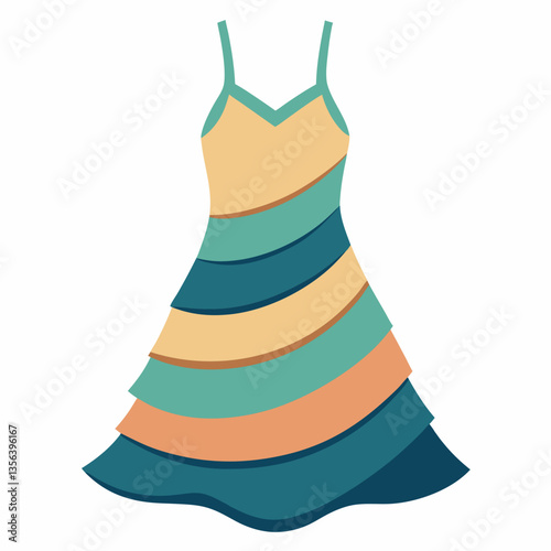 strappy sundress with flowing layers