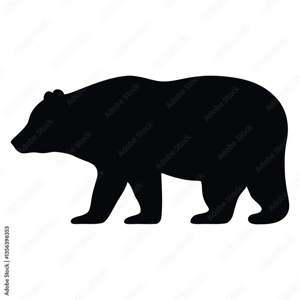 Fototapeta premium bear silhouette vector