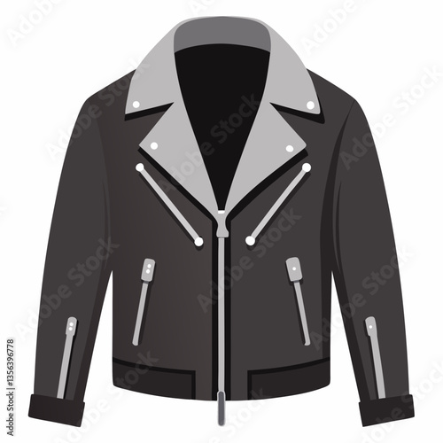 suede biker jacket with silver zippers 