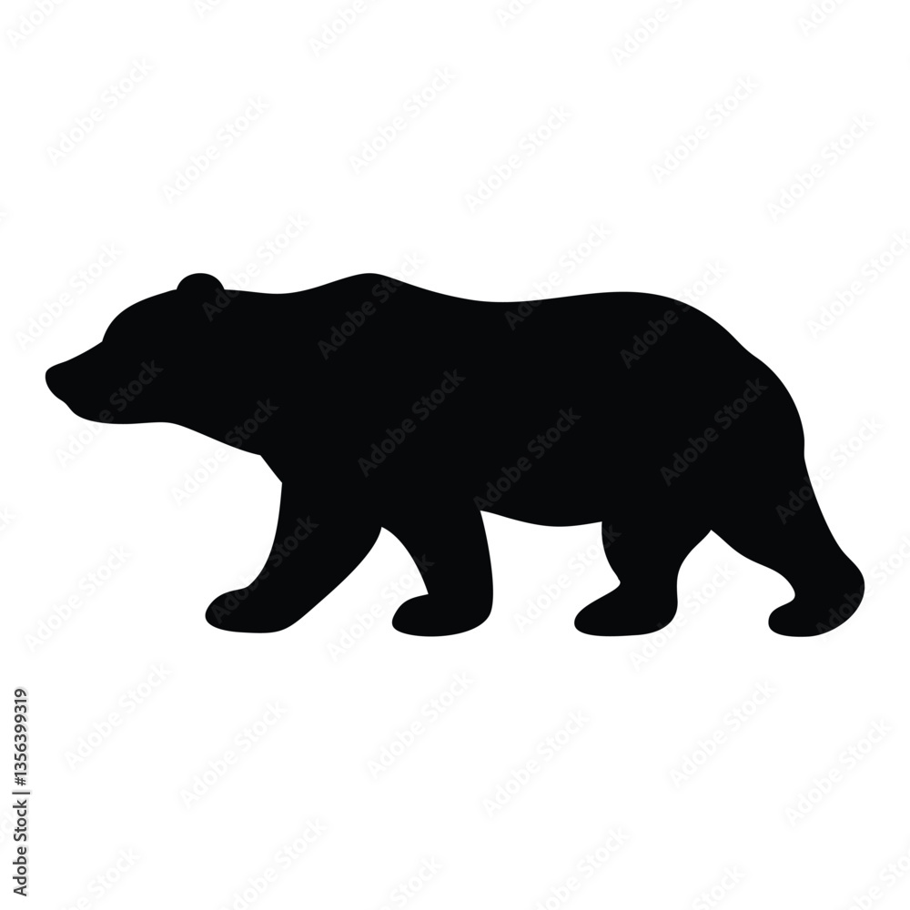 Fototapeta premium bear silhouette vector