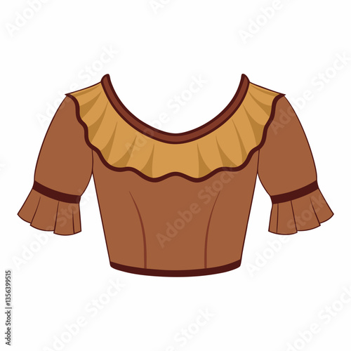 off shoulder crop top with ruffled sleeves 
