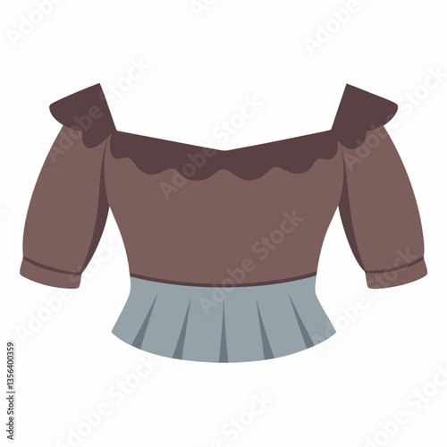 off shoulder crop top with ruffled sleeves 