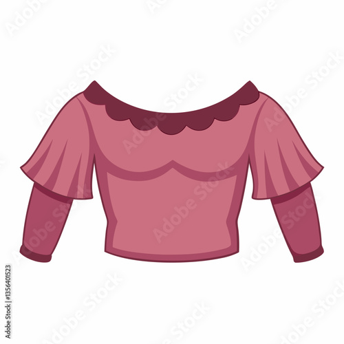off shoulder crop top with ruffled sleeves 