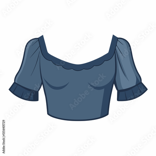off shoulder crop top with ruffled sleeves 