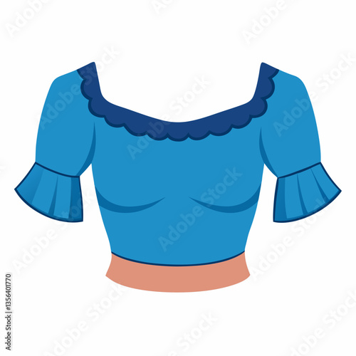 off shoulder crop top with ruffled sleeves 