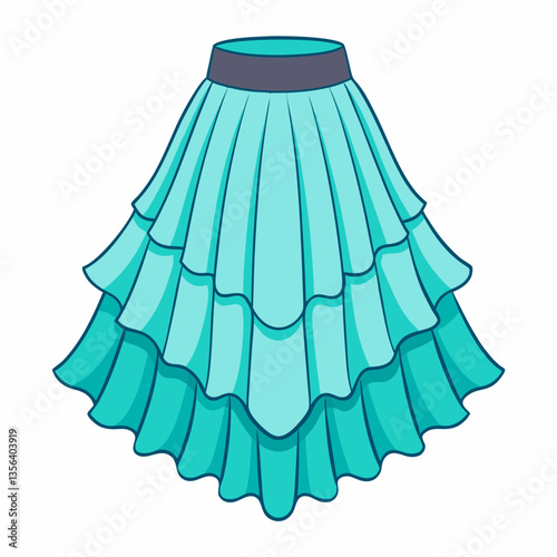layered tulle skirt with high low hem 