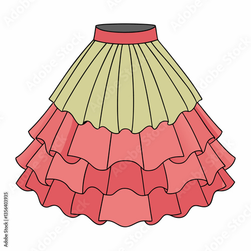 layered tulle skirt with high low hem 