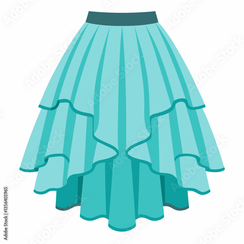 layered tulle skirt with high low hem 