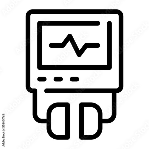defibrillator line icon