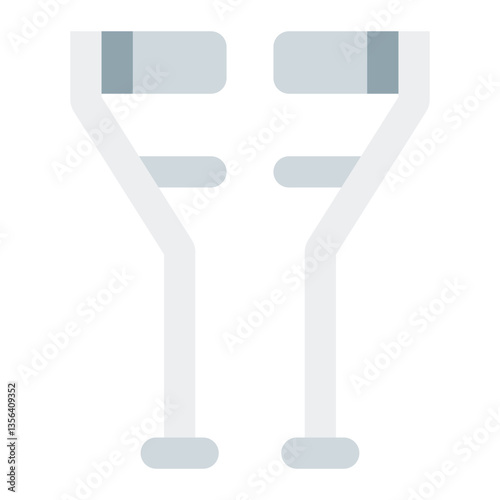 Icon Crutches. Flat Icon