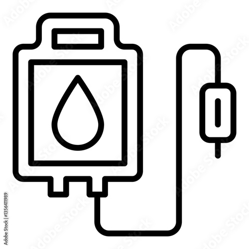 Blood Donation Icon. Line Icon