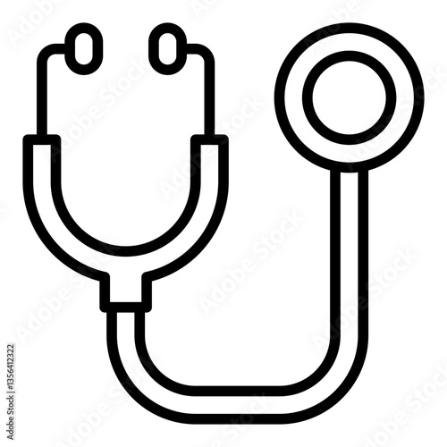 Icon Stethoscope. Line Icon