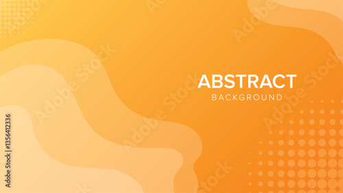 Abstract Orange Gradient Background with Fluid Wave Shapes