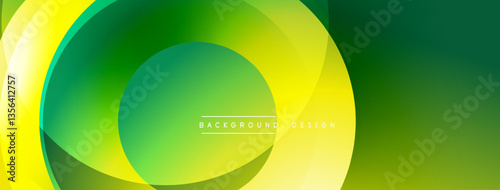 Background design with overlapping circular shapes, featuring smooth gradients and soft lighting effects, creating a dynamic abstract composition