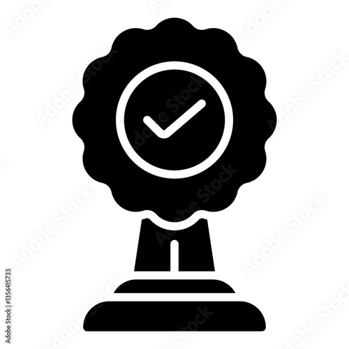 Icon of Award Badge. Glyph Icon