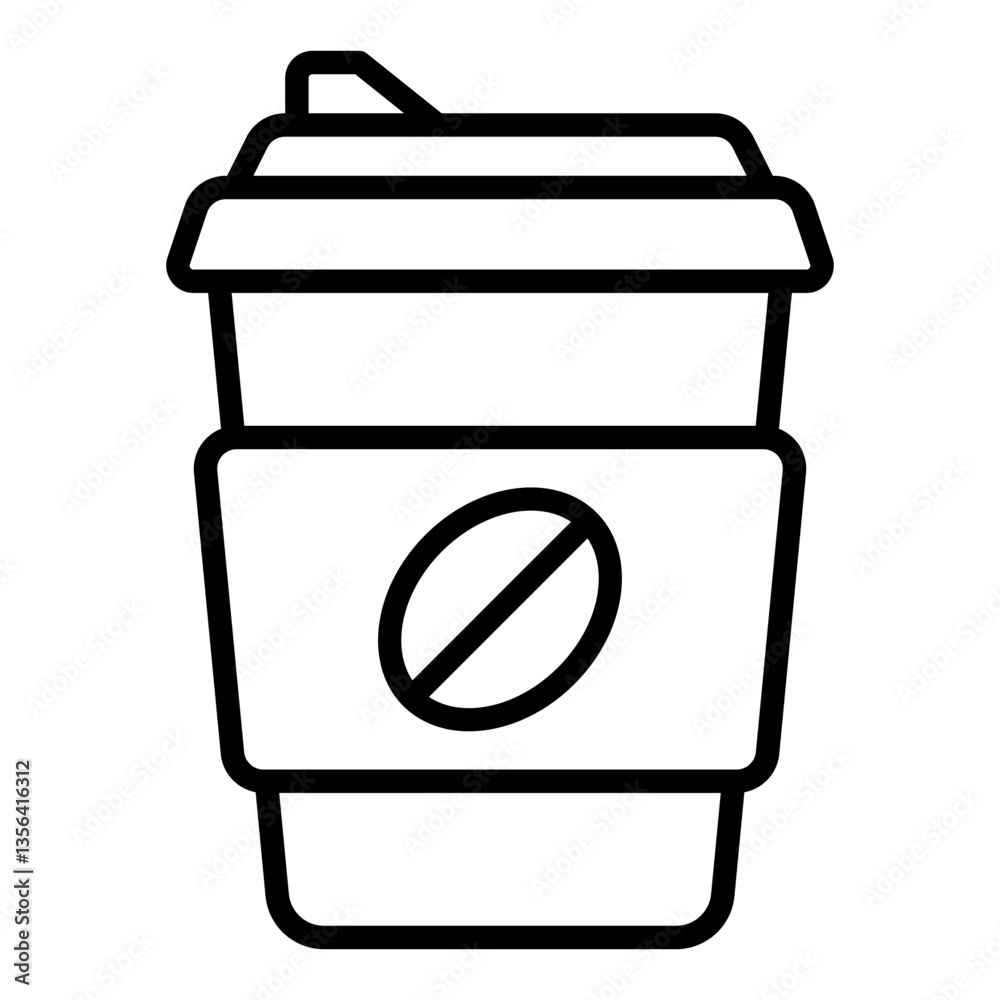 Coffee Cup Icon. Line Icon Coffee Cup Icon. Line Icon