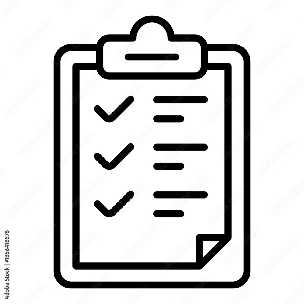 Checklist Icon Design. Line Icon Checklist Icon Design. Line Icon