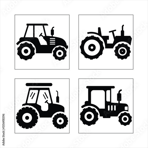 A agricultural tractor, isolated, demonstrates farm machinery