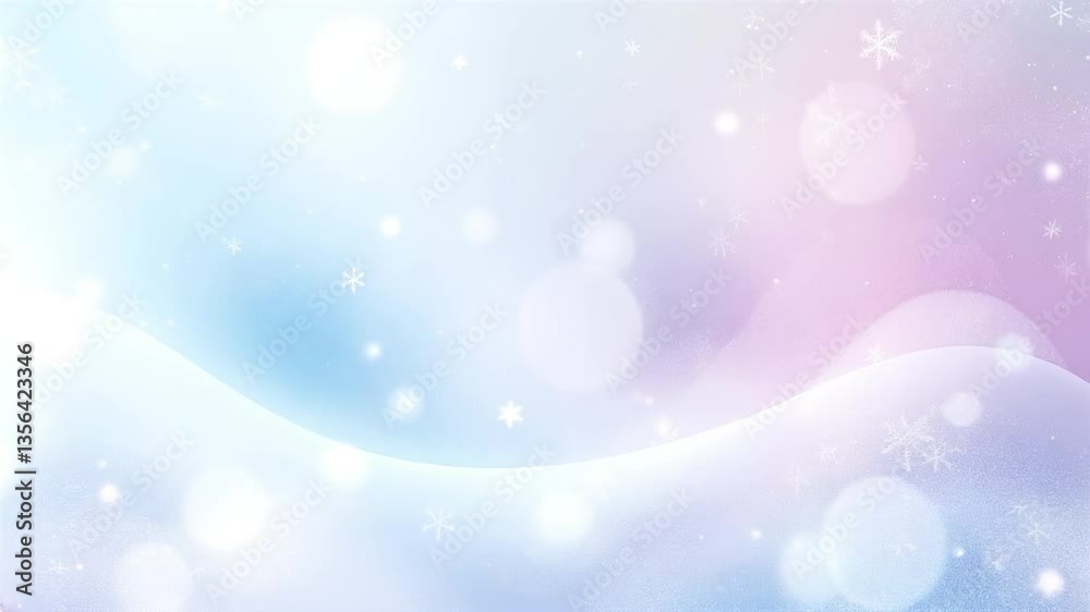 Icy pastel gradients of frosty blue lilac and pearl white fade seamlessly imitating the cool and misty elegance of a winter morning high resolution abstract animation 4k video
