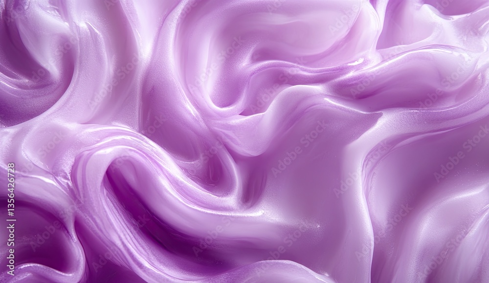 Obraz premium Soft, flowing, lavender-toned cream texture