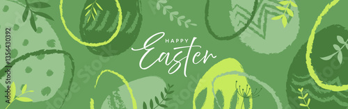 Easter egg banner, happy Easter card background