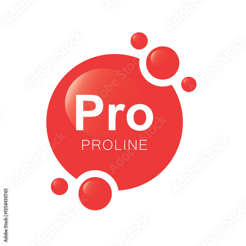 Proline (Pro) amino acid capsules vitamins complex minerals.