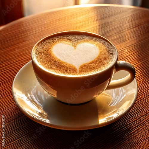 Sunrise and Artistic Cappuccino